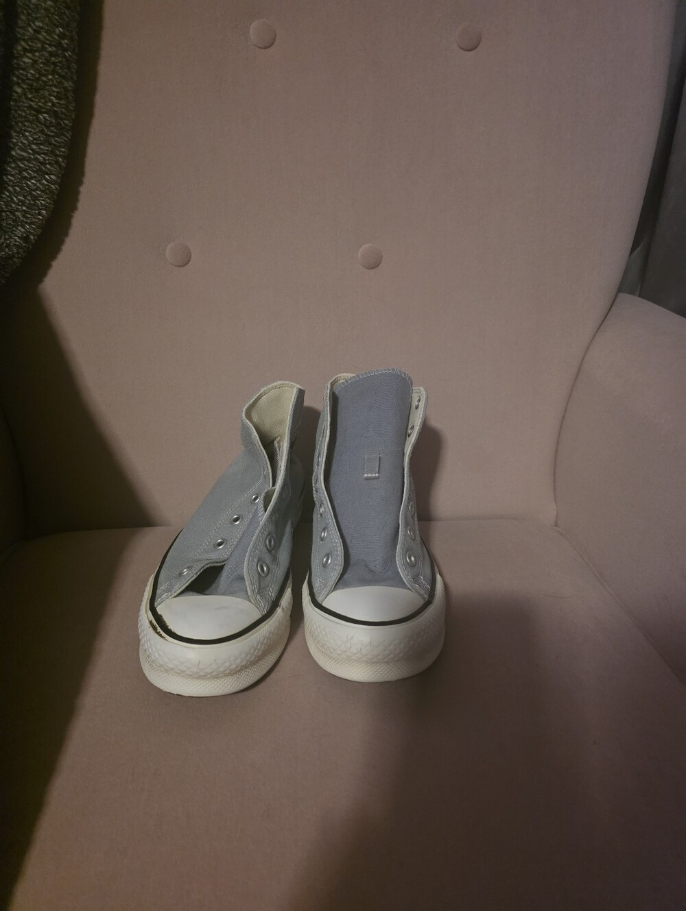 Kids Classic Canvas High-Top Sneakers in Light Gray Converse